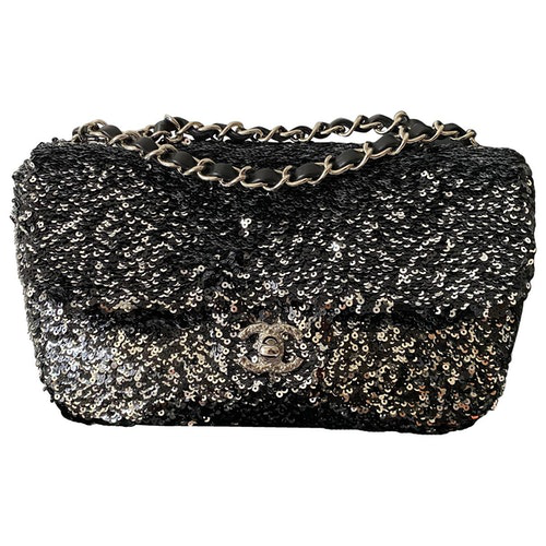 Pre-Owned Chanel Timeless/classique Black Glitter Handbag | ModeSens