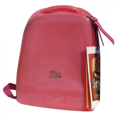 Pre-owned Furla Candy Bag Pink Patent Leather Backpack