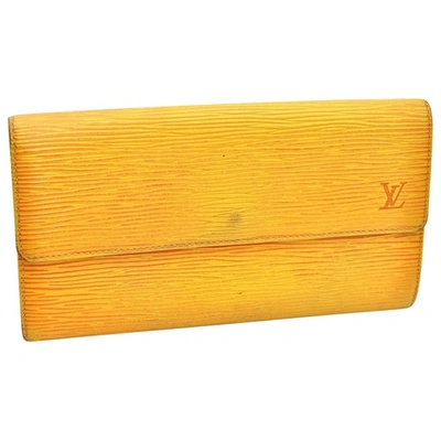 Pre-owned Louis Vuitton Yellow Leather Wallet