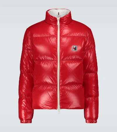 Moncler “chartreuse”亮面尼龙羽绒服 In Red