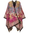 ETRO JACQUARD WOOL-BLEND CAPE,P00493200