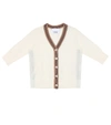 BURBERRY BABY MERINO-WOOL CARDIGAN,P00487888