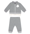 MONCLER BABY运动衫和运动裤套装,P00494679