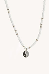 REBECCA MINKOFF BEADED YIN-YANG PENDANT