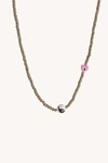 REBECCA MINKOFF Beaded Yin-Yang Necklace with Evil-Eye Heart