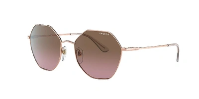 Vogue Eyewear Vogue Vo4180s Rose Gold Sunglasses In Pink Gradient Brown