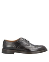 Doucal's Leather Oxford Shoes In Dark Brown