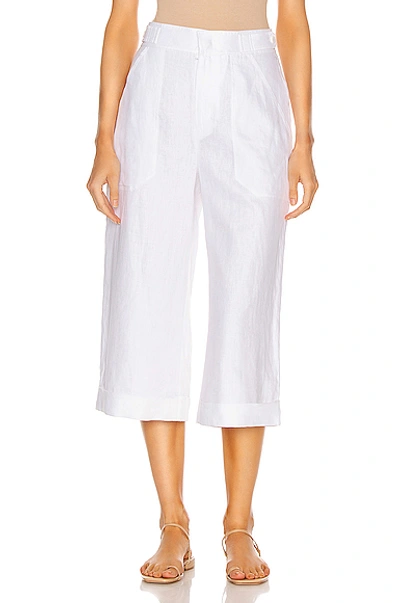 Equipment Kalil Loose Linen Trousers In Brightwhit