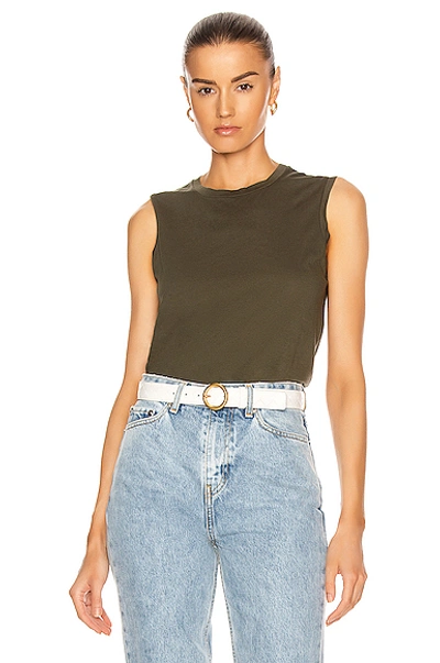 Nili Lotan Muscle Tee In Olive/army