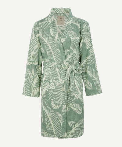 Oas The Banana Leaf Towelling Dressing Gown In Green