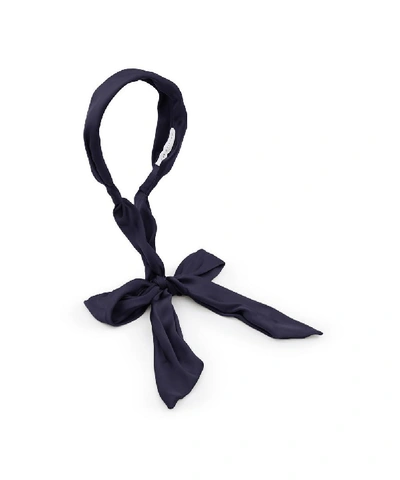 The Uniform Silk Scarf Headband In Navy