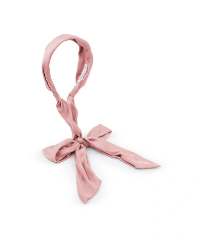 The Uniform Silk Scarf Headband In Dusky Pink