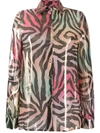 Philipp Plein Metallic Animal-print Shirt In Metallic