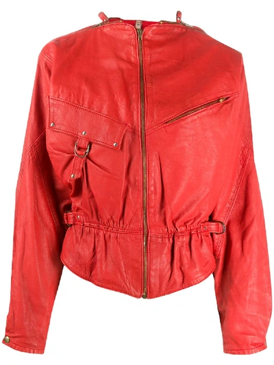 Pre-owned A.n.g.e.l.o. Vintage Cult 1980s Zipped Jacket In Red