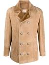 BRUNELLO CUCINELLI DOUBLE-BREASTED SHEARLING COAT