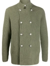 BRUNELLO CUCINELLI DOUBLE-BREASTED KNITTED CARDIGAN