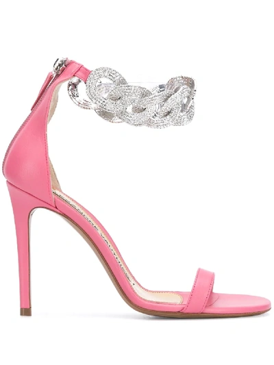 Alexandre Vauthier Elsa Chain Strap Sandals In Pink