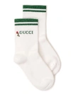 GUCCI GUCCI FLORAL LOGO EMBROIDERED SOCKS