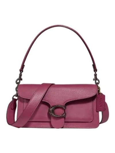 Coach Tabby Embellished Leather Shoulder Bag In Dusty Pink