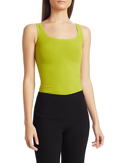 Theory Women's Len Tubular Stretch Jersey Tank Top In Citron