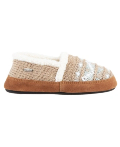 Acorn Nordic Faux Fur Moc Slipper In Beige