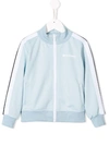 Palm Angels Side Stripe Track Jacket In Blue