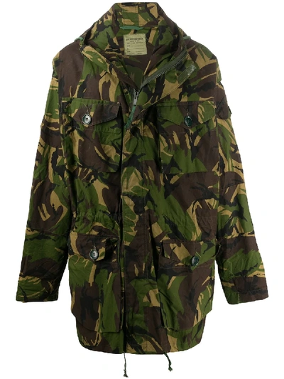 A.n.g.e.l.o. Vintage Cult 1990s Camouflage Hooded Jacket In Green