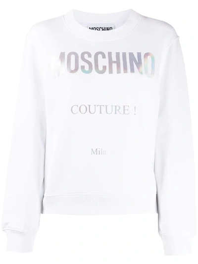 Moschino Couture Logo Sweatshirt In White
