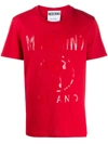 Moschino Double Question Mark Jersey T-shirt In Red