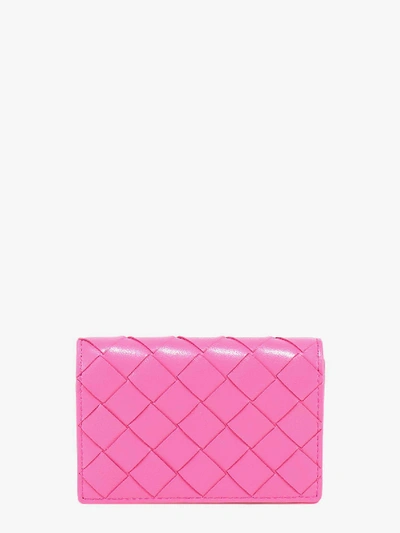 Bottega Veneta Card Holder In Pink