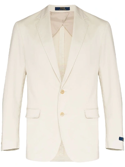 Polo Ralph Lauren Single-breasted Blazer Jacket In Neutrals
