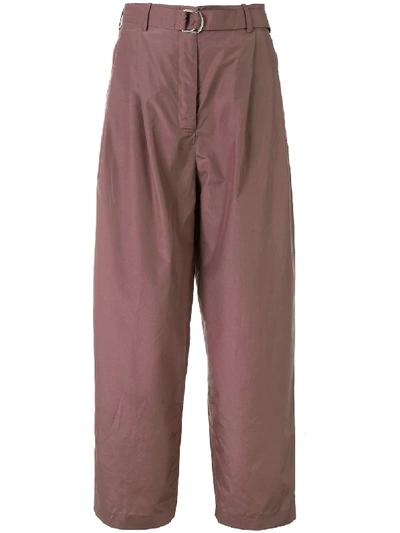 Colombo Parachute Straight Leg Trousers In Purple