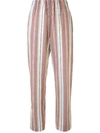 COLOMBO HIGH-WAIST STRIPED TROUSERS