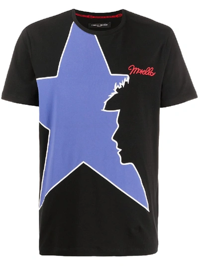 Frankie Morello Bowie Print T-shirt In Black