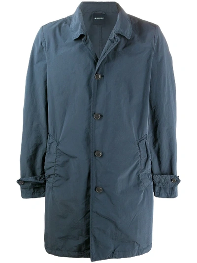 Aspesi Single-breasted Coat In Blue