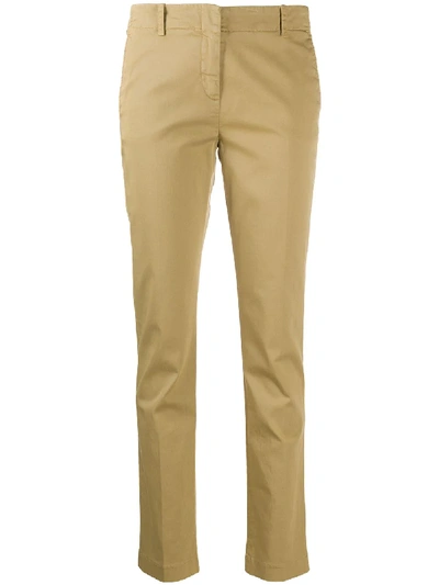Aspesi Mid-rise Chinos In Brown