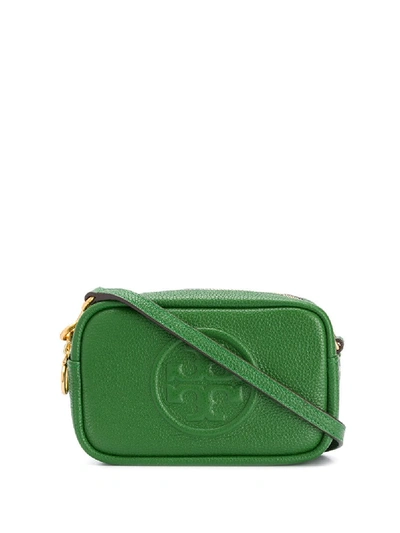 Tory Burch Perry Bombe Mini Leather Crossbody In Green