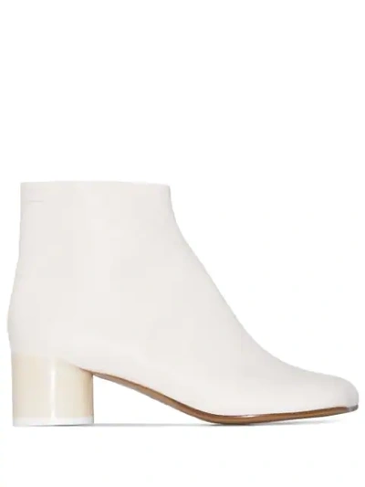 Mm6 Maison Margiela 45mm Square-toe Ankle Boots In White
