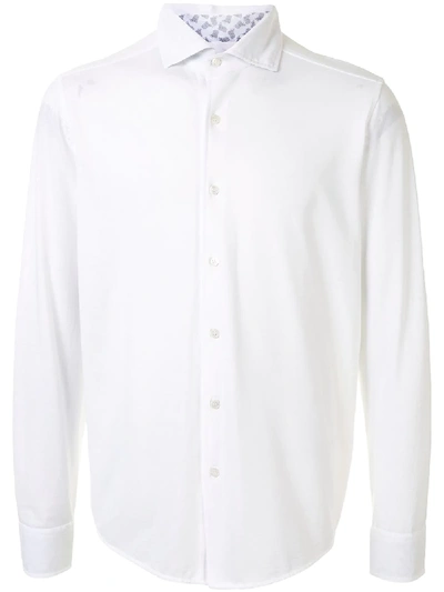 Colombo Spread-collar Sports Shirt In White