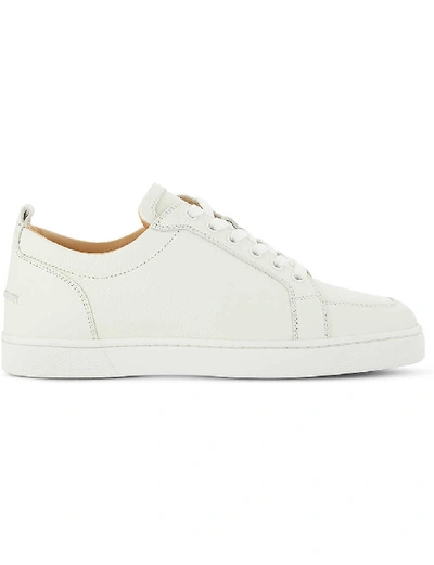 Christian Louboutin Rantulow Full-grain Leather Sneakers In White