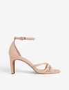 WHISTLES WOMENS PALE PINK HALLIE STRAPPY LEATHER HEELED SANDALS 3,R03631852