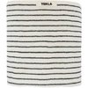 TEKLA TEKLA OFF-WHITE AND GREEN STRIPED ORGANIC TOWEL
