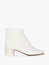Mm6 Maison Margiela 45mm Square-toe Ankle Boots In White