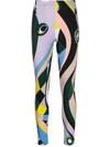 EMILIO PUCCI ABSTRACT PRINT SLIM-FIT TRACK PANTS