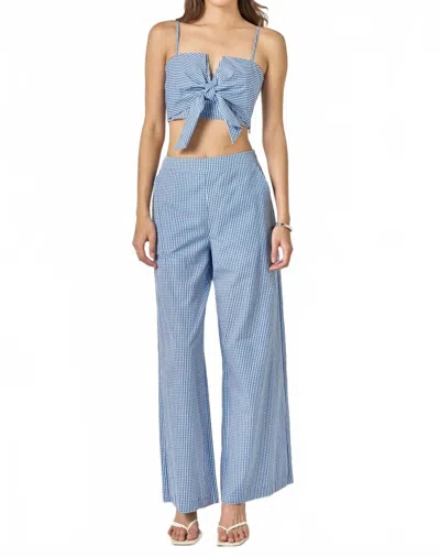 2.7 August Apparel Check Set In Blue