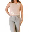 2.7 August Apparel Finding Seashells Sequin Top In Nude In Nude