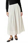 2.7 August Apparel Flared Maxi Skirt In White In White
