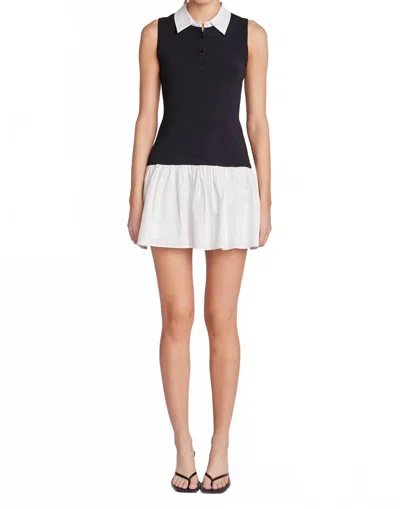 2.7 August Apparel Hallie Mixed Media Dress In Black