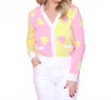2.7 August Apparel Heart This Cardigan In Multi