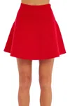 2.7 August Apparel Katherine Skirt In Red In Red